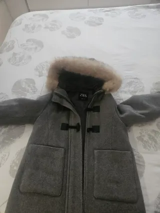 Chaqueta Zara Gris Talla 8-9 Años.