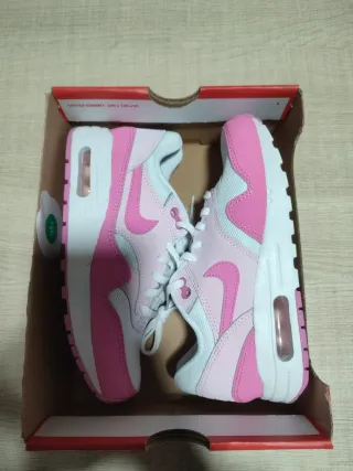 Nike Air Max 1 GS Rosa y Blanco