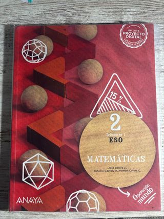 Libro Matemáticas 2 eso Anaya
