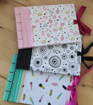 Álbum de fotos a6 scrapbook flores rosa