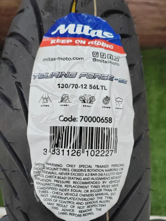 Neumático Mitas 130/70-12 56L Touring Force