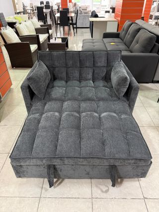 Sofá Cama Gris Tela