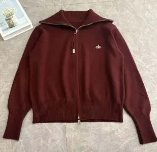 Sudadera Alo Negra Cremallera Cuello Alto