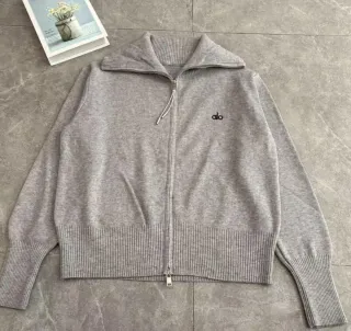 Sudadera Alo Negra Cremallera Cuello Alto