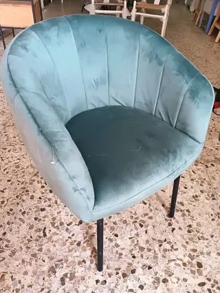 Sillón de lectura terciopelo verde