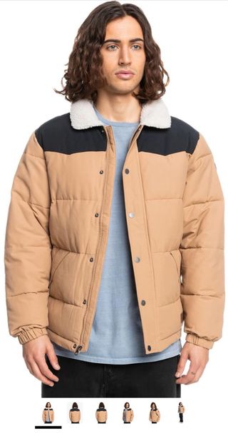 Chaqueta Quiksilver XXL Beige/Negra Impermeable