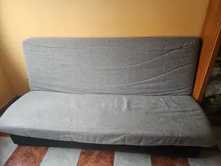 Sofá Cama Gris y Negro