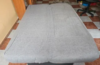 Sofá Cama Gris y Negro