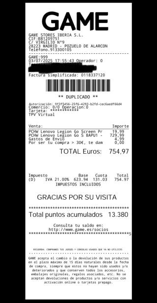 Lenovo Legion Go S Z1 Extreme 16GB 1TB