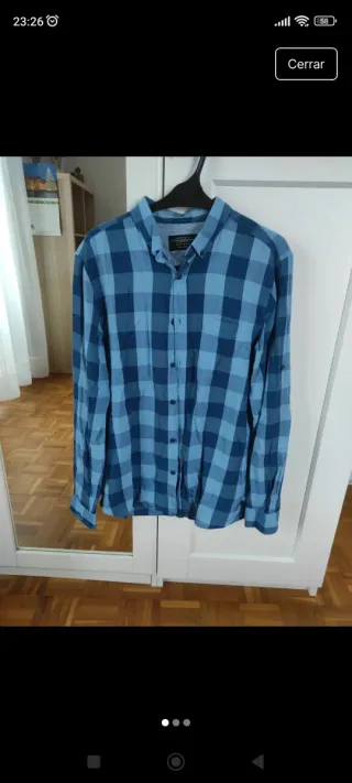 Camisa de cuadros azul