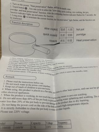Olla Eléctrica Rosa Capacidad 2,5l