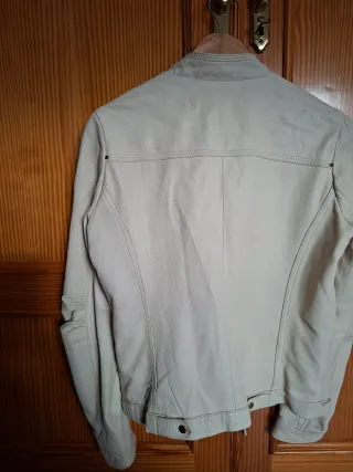 Cazadora Piel Zara Talla M/38 Beige