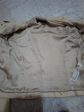 Cazadora Piel Zara Talla M/38 Beige