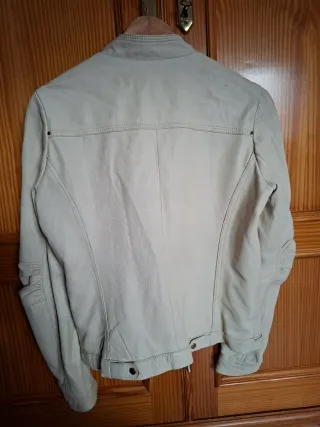 Cazadora Piel Zara Talla M/38 Beige