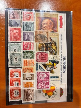 Tiras de sellos de diferentes países