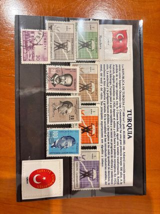 Tiras de sellos de diferentes países