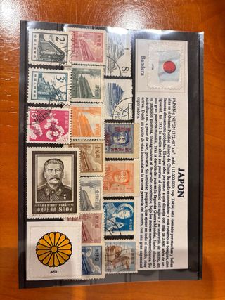 Tiras de sellos de diferentes países