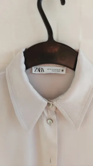 Blusa de ZARA de manga larga en color visón.