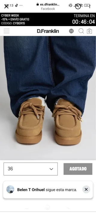 Botín D.Franklin Beige/Marrón Talla 36