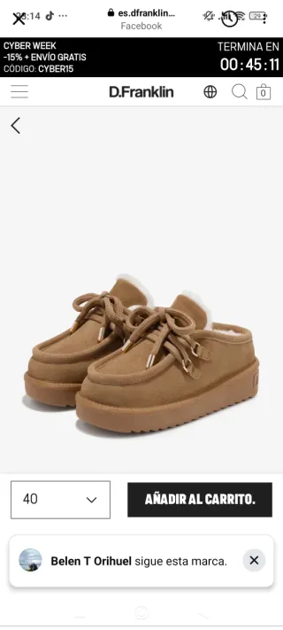 Botín D.Franklin Beige/Marrón Talla 36