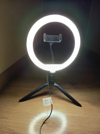 Aro de luz LED con trípode y soporte móvil