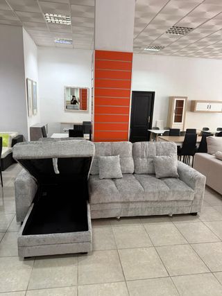 Sofá Cama Terciopelo Gris