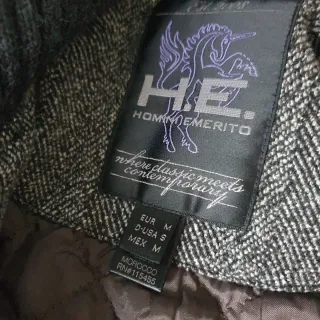 Cazadora hombre tweed con detalles