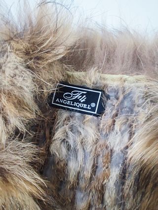 Angelique.L/ Chaleco piel conejo marmota zorro M L