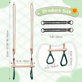 Anillas Gimnasia Infantil Madera y Plástico