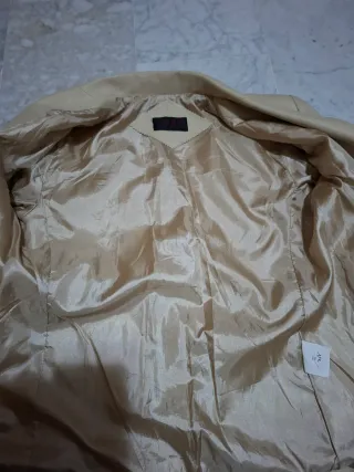 Chaqueta de piel LEDA beige Talla M