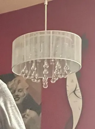 Lámpara techo LED cristal