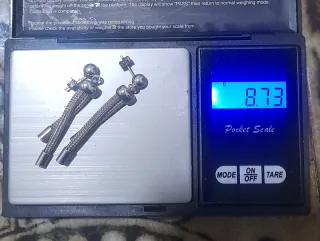 Pendientes borla cadena serpiente doble 925