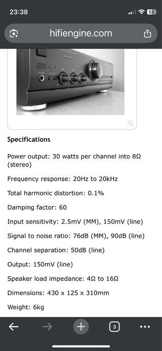 Amplificador Technics SU-V500mkII Negro