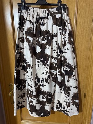 Falda estampado vaca