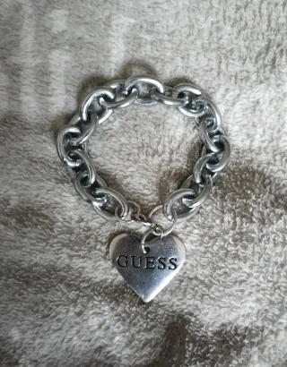 Pulsera Guess Corazón Plata