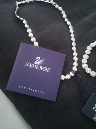 Conjunto Swarovski Collar y Pulsera Plata