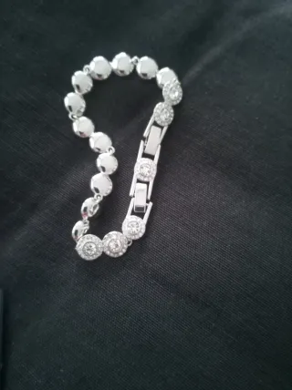 Conjunto Swarovski Collar y Pulsera Plata