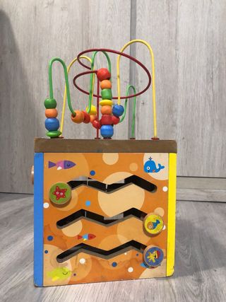 Cubo de actividades madera