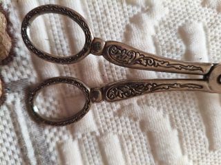 Pinça Bolo Vintage Banhada a Prata