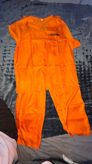 Disfraz de Prisionero Naranja Talla Única