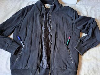 Bomber CORTE INGLÉS algodón NEGRA L-m GRUESA.