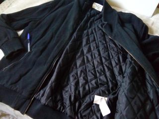 Bomber CORTE INGLÉS algodón NEGRA L-m GRUESA.