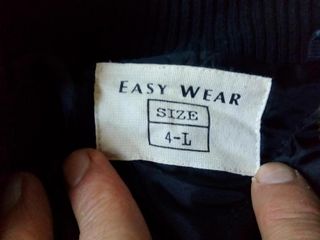 Bomber CORTE INGLÉS algodón NEGRA L-m GRUESA.