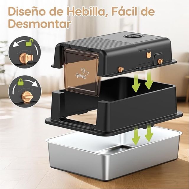 Gabbiotto per gatti in acciaio inossidabile XXL sigillato