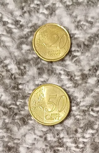 Monedas de 20 y 50 céntimos de Andorra