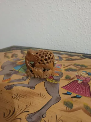 ANTIGUO ELEFANTE DE MADERA TALLADO