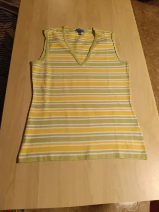 Camiseta Escada Sport Rayas Verde y Amarillo