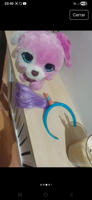 Peluche Fureal  Perro  Rosa