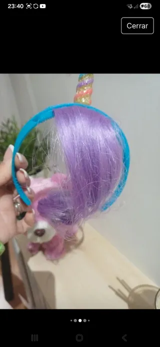 Peluche Fureal  Perro  Rosa