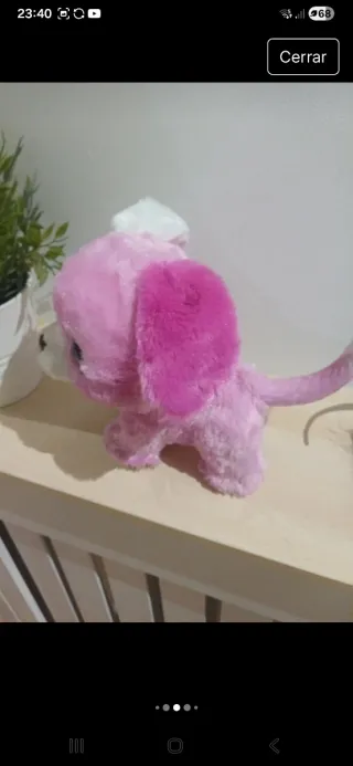 Peluche Fureal  Perro  Rosa
